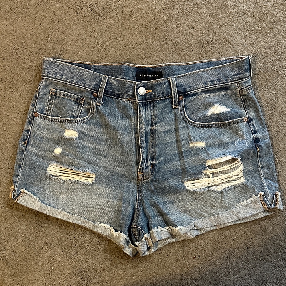 Aeropostale Women's Ripped Denim Shorts